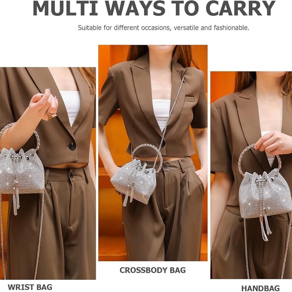 NEW Sparkling Bling Swarovski Crystal Rhinestone Bag Clutch Purse +FREE … - Picture 11 of 13